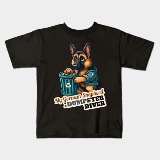 German Shepherd Trashman Kids T-Shirt